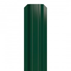 Металлический штакетник трапециевидный узкий 100 мм RAL 6005 зеленый мох