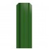 Металлический штакетник трапециевидный узкий 100 мм RAL 6002 зеленая листва