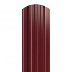 Металлический штакетник трапециевидный широкий 120 мм Двусторонний RAL 3005 Красное вино