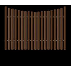 Металлический штакетник трапециевидный широкий 120 мм RAL 3003 Рубин