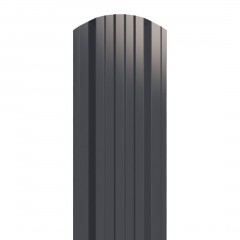 Металлический штакетник трапециевидный широкий 120 мм RAL 7024 серый графит
