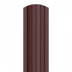 Металлический штакетник полукруглый 110 мм Printech Бархатный шоколад Матовый