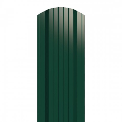 Металлический штакетник трапециевидный широкий 120 мм RAL 6026 зеленый опал