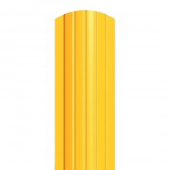 Металлический штакетник полукруглый 110 мм RAL 1018 желтый