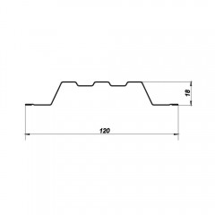 Металлический штакетник трапециевидный широкий 120 мм Двусторонний RAL 3005 Красное вино