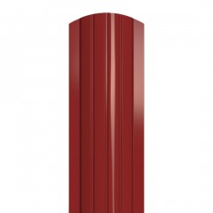 Металлический штакетник полукруглый 110 мм RAL 3011 красно-коричневый