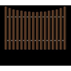 Металлический штакетник трапециевидный Двухсторонний 100 мм RAL 7024 Бархатный серый графит