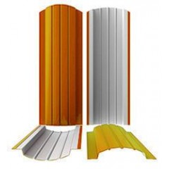 Металлический штакетник полукруглый 110 мм Printech Бархатное вино Матовый