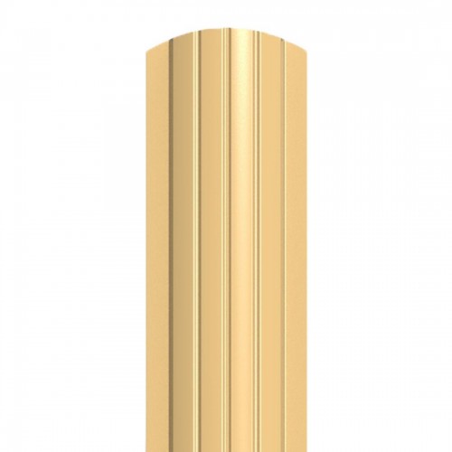 Металлический штакетник полукруглый 110 мм RAL 1014 темная слоновая кость