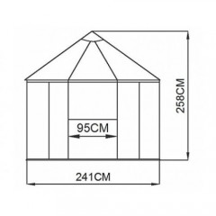 Оранжерея  Франц  В 241 х 241 х 258  5,81 кв.м белый