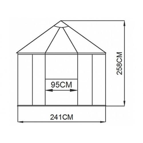 Оранжерея  Франц  В 241 х 241 х 258  5,81 кв.м белый