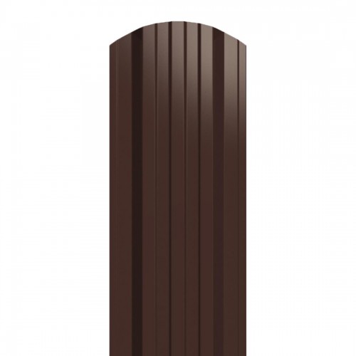 Металлический штакетник трапециевидный широкий 120 мм RAL 8017 шоколад