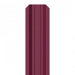 Металлический штакетник трапециевидный узкий 100 мм Printech Бархатное вино