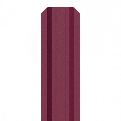 Металлический штакетник трапециевидный узкий 100 мм Printech Бархатное вино