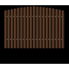 Металлический штакетник трапециевидный широкий 120 мм RAL 3011 Красно-коричневый