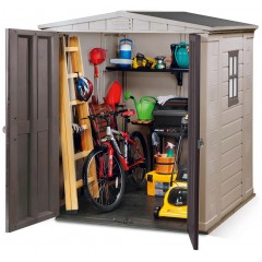 Хозяйственный блок Keter FACTOR 6x6 бежевый 585 серо-коричневый 557