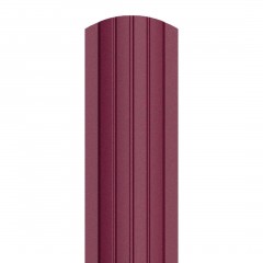 Металлический штакетник полукруглый 110 мм Printech Бархатное вино Матовый