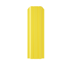 Металлический штакетник трапециевидный узкий 100 мм RAL 1018 желтый