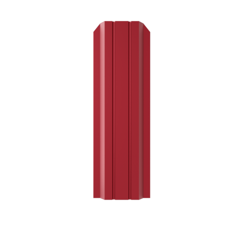 Металлический штакетник трапециевидный узкий 100 мм Двусторонний RAL 3005 красное вино