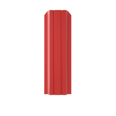 Металлический штакетник трапециевидный узкий 100 мм RAL 3011 красно-коричневый