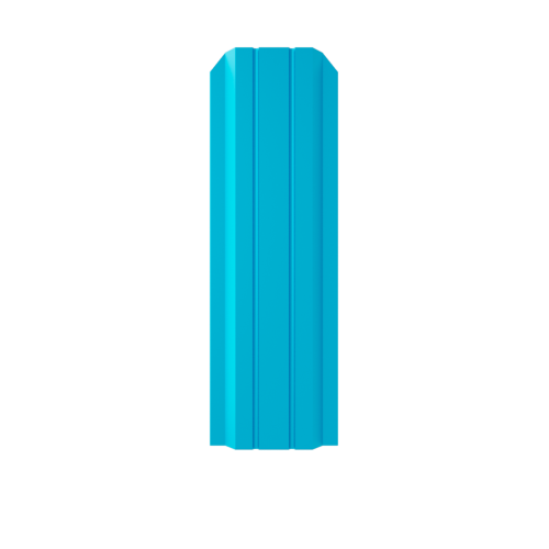 Металлический штакетник трапециевидный узкий 100 мм RAL 5015 небесно голубой