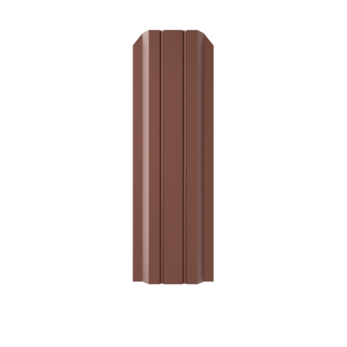 Металлический штакетник трапециевидный узкий 100 мм Двусторонний RAL 8017 шоколад