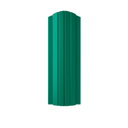 Металлический штакетник полукруглый 110 мм Двусторонний RAL 6005 зеленый мох