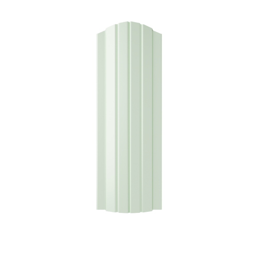 Металлический штакетник полукруглый 110 мм RAL 6019 бело-зеленый