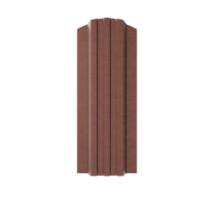 Металлический штакетник трапециевидный широкий 120 мм Printech Бархатный шоколад матовый