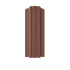Металлический штакетник трапециевидный широкий 120 мм Printech Бархатный шоколад матовый