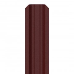 Металлический штакетник трапециевидный узкий 100 мм Бархатный шоколад Матовый