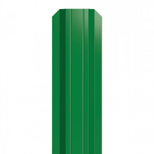 Металлический штакетник трапециевидный узкий 100 мм RAL 6029 зеленая мята