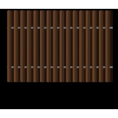 Металлический штакетник трапециевидный широкий 120 мм RAL 3011 Красно-коричневый