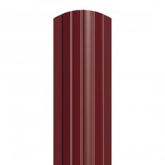Металлический штакетник полукруглый 110 мм Двусторонний RAL 3005 красное вино