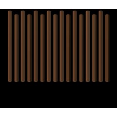 Металлический штакетник трапециевидный узкий 100 мм RAL 8017 шоколад