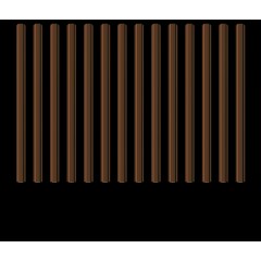 Металлический штакетник трапециевидный широкий 120 мм RAL 3009 Коррида